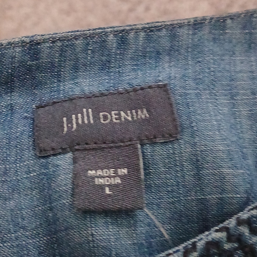 J Jill Denim Dress Size L NWT - Picture 6 of 12
